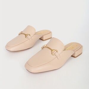 NWOT Lulus Ranae Light Nude Slide-on Loafers Beige - Size 7